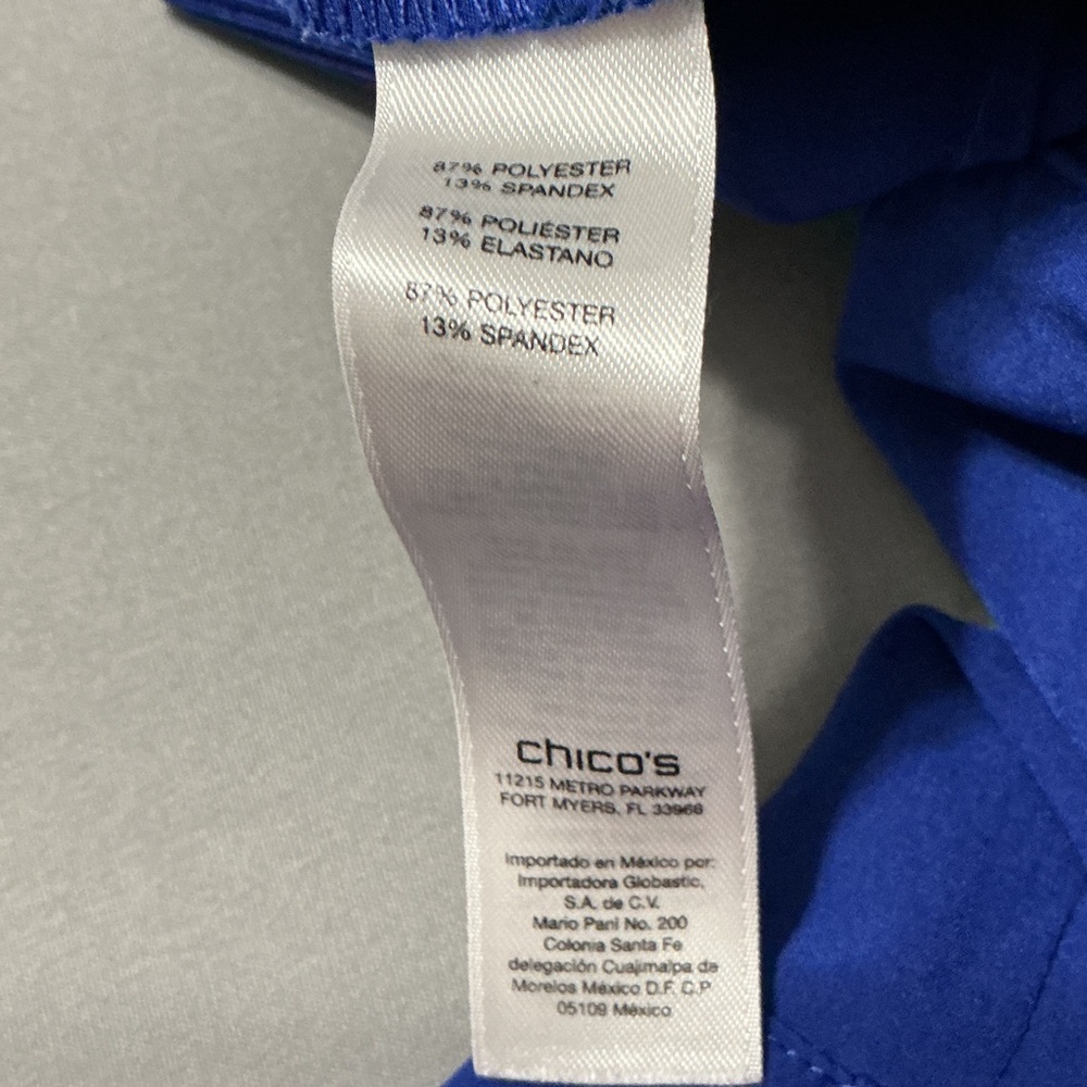 Zenergy by Chicos Small Blue Cropped Pants - Polyester/Spandex Blend - Picture 3 of 4
